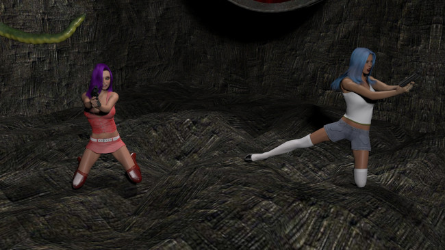 Обои картинки фото 3д графика, фантазия , fantasy, фон, взгляд, девушки