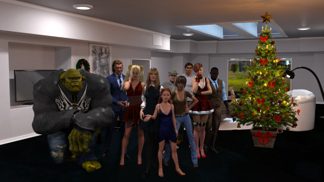 Обои картинки фото 3д графика, праздники , holidays, фон, взгляд, девушки