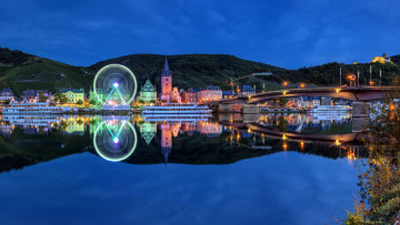 Картинка bernkastel-kues germany города -+огни+ночного+города