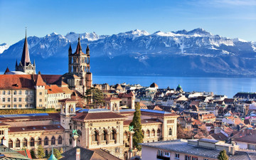 Картинка lausanne switzerland города -+панорамы
