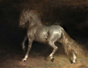 обоя рисованное, животные,  лошади, лошадь