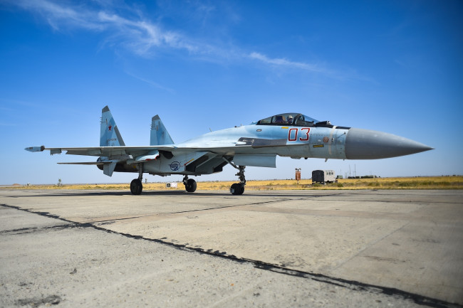 Обои картинки фото авиация, боевые самолёты, су, самолёт, боевой