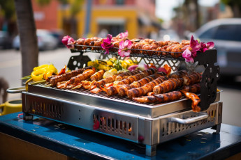 обоя еда, шашлык,  барбекю, гриль, барбекю, ассорти