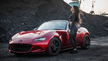 обоя автомобили, -авто с девушками, mazda