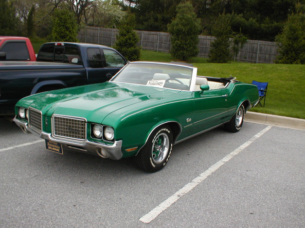Обои картинки фото oldsmobile, cutlass, convertible, 1972, автомобили