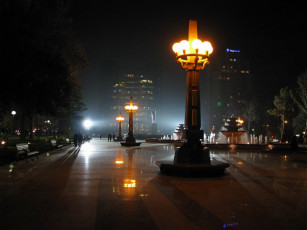 Картинка города огни ночного