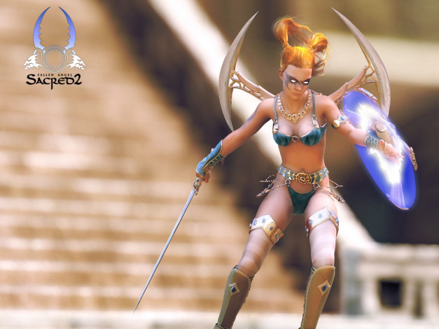 Обои картинки фото видео, игры, sacred, fallen, angel