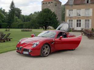 Картинка alfa romeo 8c competizione автомобили
