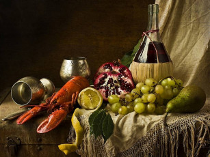 Картинка hantenbain натюрморт омаром еда