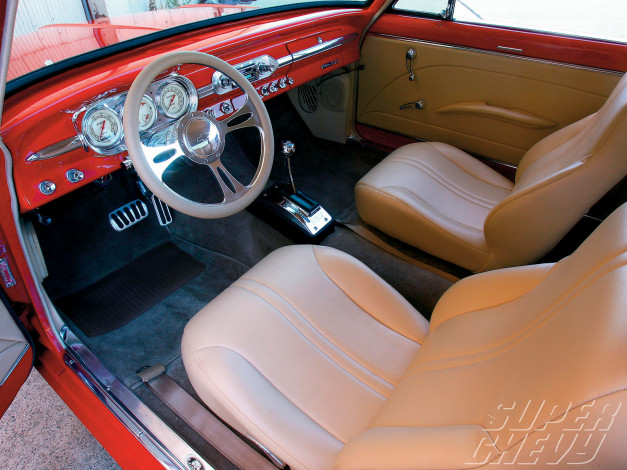 Обои картинки фото 1963, chevrolet, nova, ss, автомобили, интерьеры