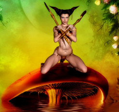 Картинка 3д графика amazon амазонки оружие девушка