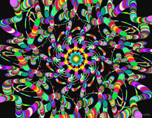 Картинка 3д графика fractal фракталы линии фон узор