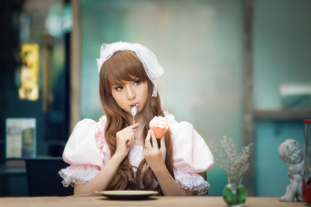 Картинка -Unsort+Азиатки девушки unsort азиатки пирожное