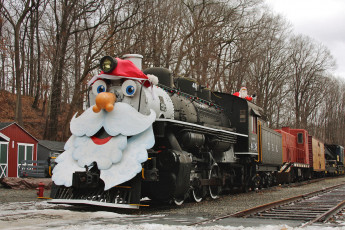 Картинка техника паровозы паровоз зима ретро железная дорога пейзаж рельсы