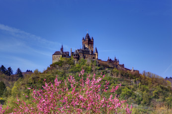 Картинка замок reichsburg cochem germany города кохем германия