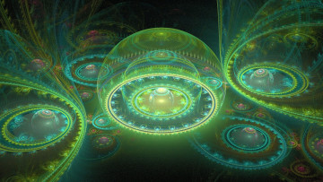 Картинка 3д графика fractal фракталы фон узор