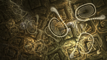 Картинка 3д графика fractal фракталы узор фон