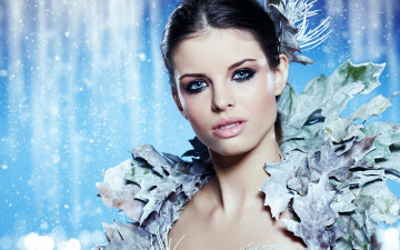 Картинка -Unsort+Лица+Портреты девушки unsort лица портреты листья воротник снег