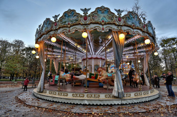 Картинка разное карусели +качели +аттракционы карусель