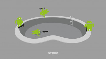 Картинка компьютеры android бассейн фон логотип