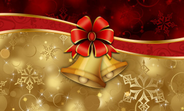 Картинка праздничные векторная+графика+ новый+год снежинки лента колокольчики