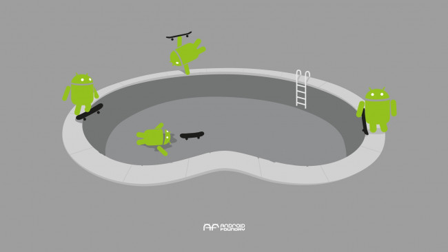 Обои картинки фото компьютеры, android, бассейн, фон, логотип