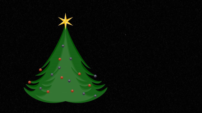 Обои картинки фото праздничные, векторная графика , новый год, ель, украшение