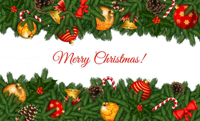 Обои картинки фото праздничные, векторная графика , новый год, украшения, ветки