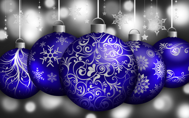 Обои картинки фото праздничные, векторная графика , новый год, шарики