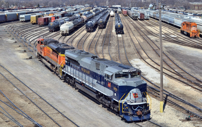 Обои картинки фото техника, краны, железная, дорога, рельсы, локомотивы