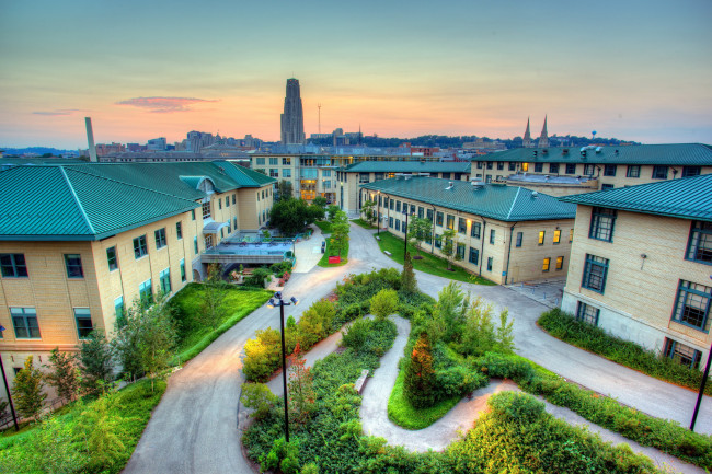 Обои картинки фото pittsburgh,  сша, города, - улицы,  площади,  набережные, сша, дома, дороги, улицы, деревья