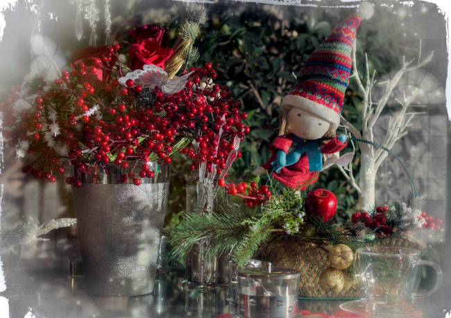 Обои картинки фото праздничные, - разное , новый год, кукла, декор