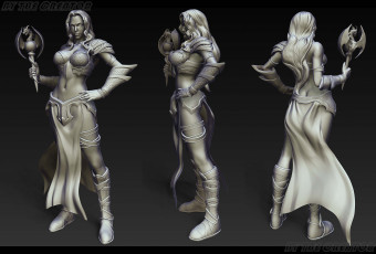 Картинка 3д+графика _science+fiction взгляд девушка фон