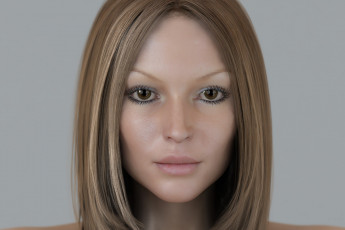 Картинка 3д+графика портрет+ portraits девушка фон взгляд