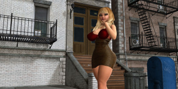 Картинка 3д+графика люди+ people фон взгляд девушка