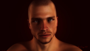 Картинка 3д+графика портрет+ portraits фон мужчина взгляд