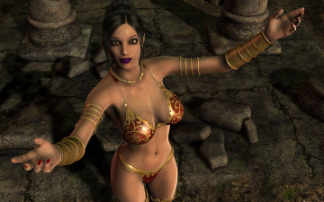 Картинка 3д+графика люди+ people девушка взгляд фон