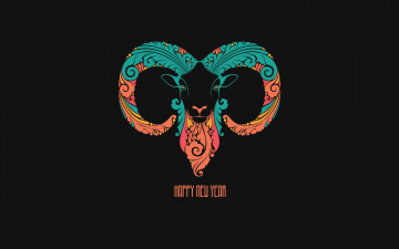 Картинка рисованное минимализм 2015 год happy new year