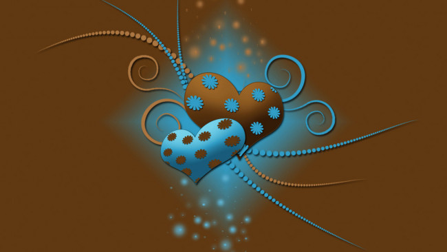 Обои картинки фото векторная графика, сердечки, фон