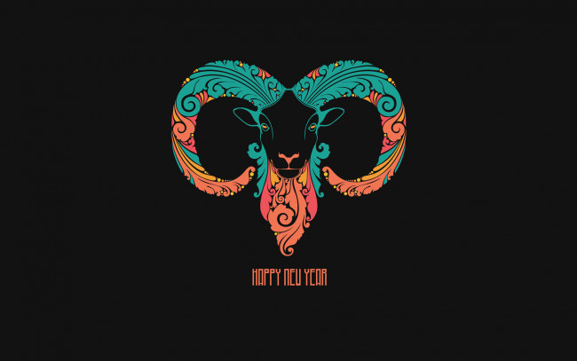Обои картинки фото рисованное, минимализм, 2015, год, happy, new, year