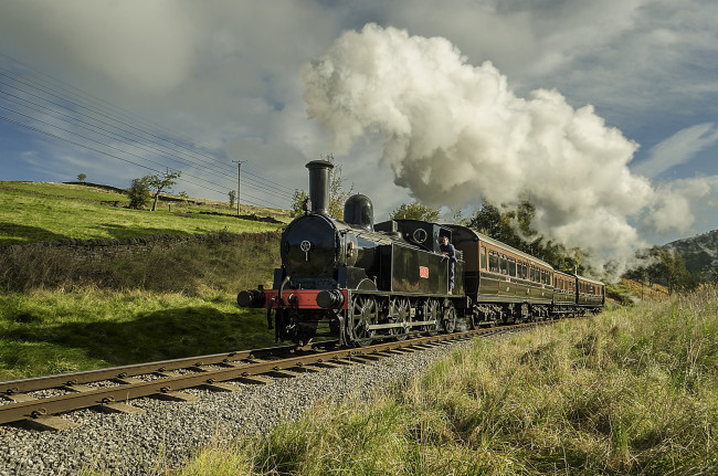Обои картинки фото техника, паровозы, железная, дорога, паровоз