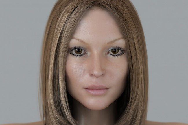 Обои картинки фото 3д графика, портрет , portraits, девушка, фон, взгляд