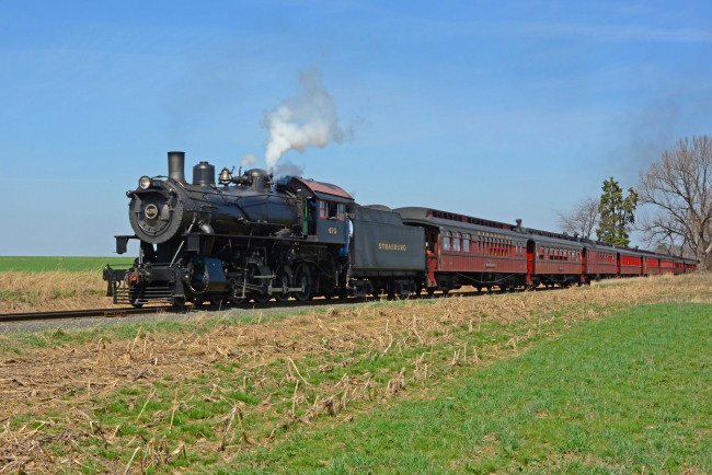 Обои картинки фото техника, паровозы, железная, дорога, паровоз