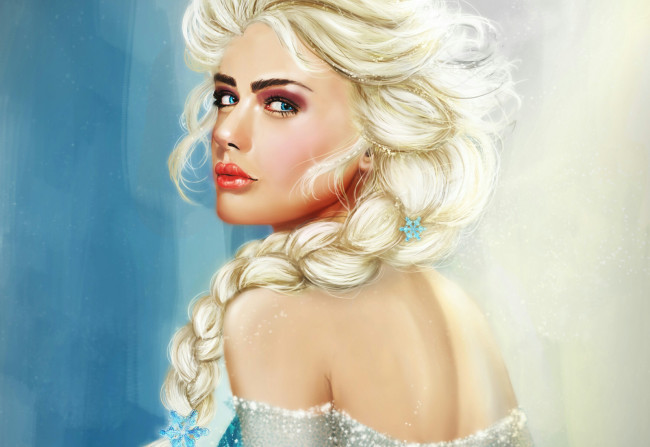 Обои картинки фото рисованное, люди, фон, взгляд, девушка