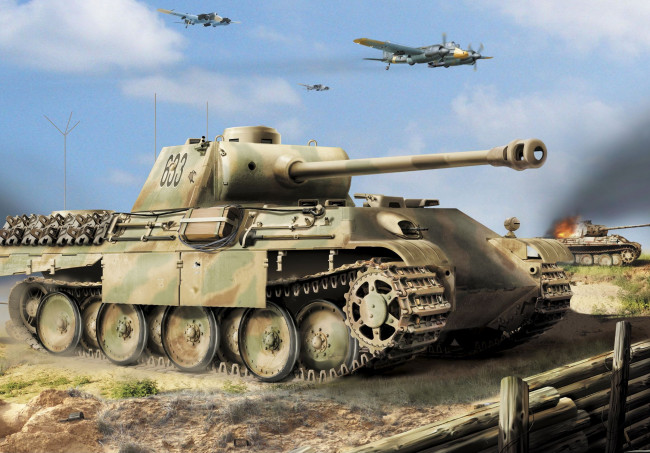 Обои картинки фото рисованное, армия, танк