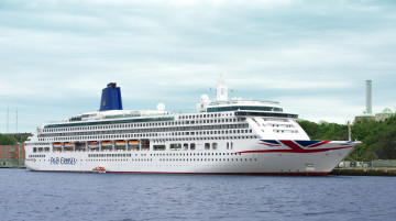 Картинка p&o+aurora корабли лайнеры круиз лайнер