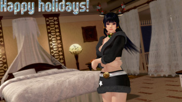 Картинка 3д+графика праздники+ holidays девушка фон взгляд