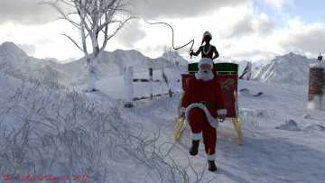 Картинка 3д+графика праздники+ holidays снегурочка праздник санта клаус