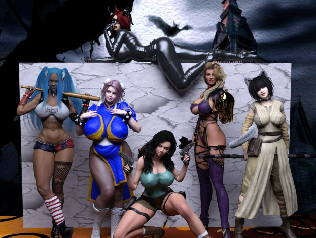 Обои картинки фото 3д графика, эльфы , elves, фон, взгляд, эльфийки