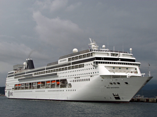 Обои картинки фото msc sinfonia, корабли, лайнеры, лайнер, круиз